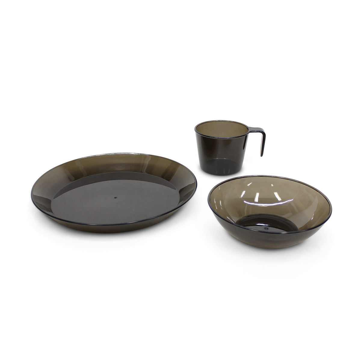 OUTBOUND Lexan Tableware Kit in Mesh Bag OzCampingWarehouse