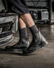 REDBACK PU Bobcat Black Slip-on Work Boot