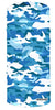 HEADSKINZ Camo Aqua Marine Blue Design Neck Gaitor