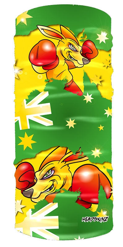 HEADSKINZ Aussie Boxing Kangaroo Design Neck Gaitor