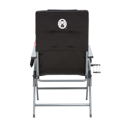 COLEMAN Chair Flat Fold 5 Position? Padded with Glassp? Black
