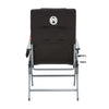 COLEMAN Chair Flat Fold 5 Position? Padded with Glassp? Black