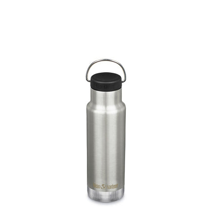 12oz Insulated Classic Narrow (with Loop Cap) Brushed Stainless by KLEAN KANTEEN