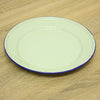 VINTAGE Enamel Flat Plate - 24cm