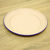 VINTAGE Enamel Flat Plate - 24cm