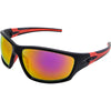 PL7287 Men's Wrap Sunglasses - Black/Red by BLACK ICE