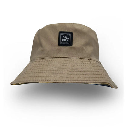 Reversible Bucket Hatz - Tan DPDU by HEADSKINZ