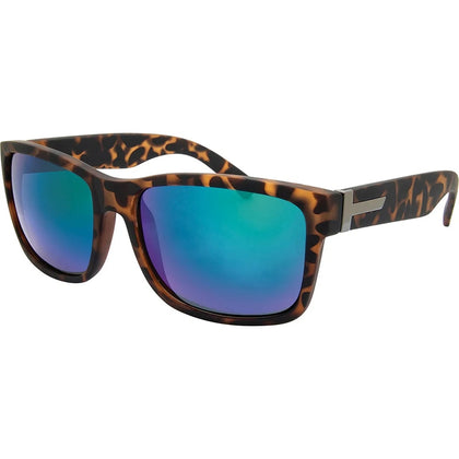 Grant Polarised Rectangle Sunglasses Tort/Green (Men) by BLACK ICE