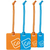 Luggage Tags Family Pack Blue-Orange by GO TRAVEL