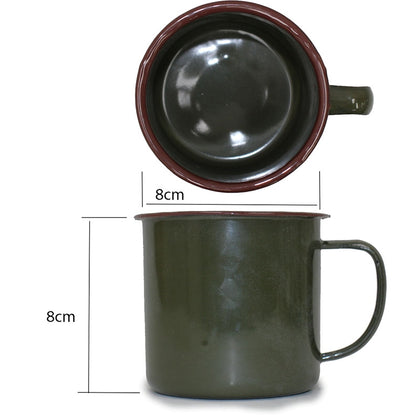 Vintage 8cm Mug with Dark Enamel by OUTBOUND