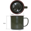 Vintage 8cm Mug with Dark Enamel by OUTBOUND