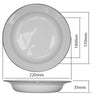Classic 22cm Enamel Soup Plate in Pastel Colours by OUTBOUND