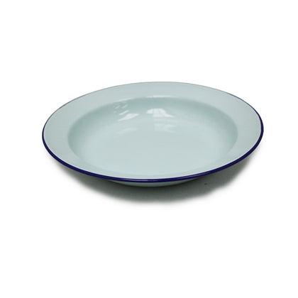 Classic 22cm Enamel Soup Plate in Pastel Colours by OUTBOUND