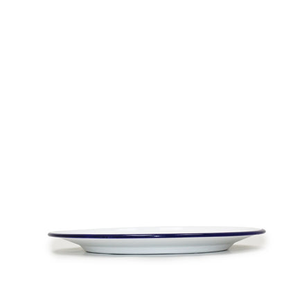 22cm Enamel Flat Plate White by OUTBOUND