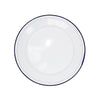 24cm Enamel Flat Plate White by OUTBOUND