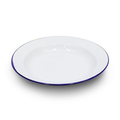 26cm Enamel Soup Plate White by OUTBOUND