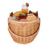 Pinewood Top Round Insulated Picnic Basket - Flora by AVANTI