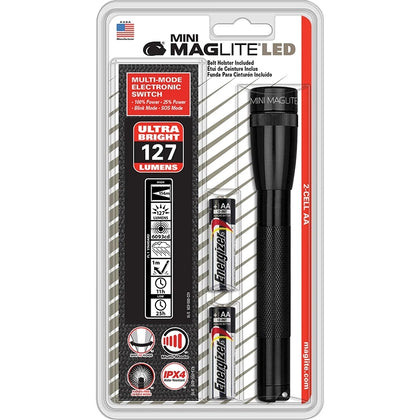 Led 2 Cell AA Clam With Holster Black by MAGLITE