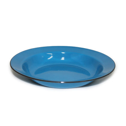 Classic 24cm Enamel Soup Plate in Dark Colours by OUTBOUND