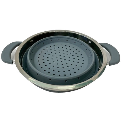 Grey Double Handle Colander by SUPEX